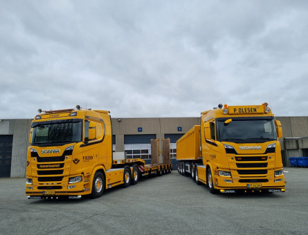 Scania lastbiler til P. Olesen